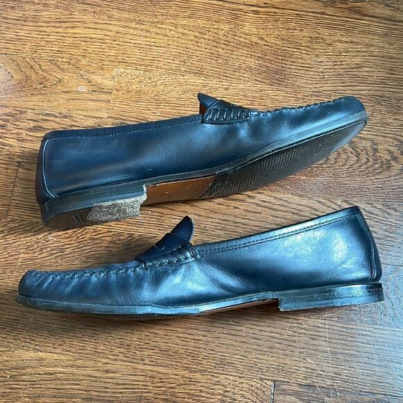 Salvatore‎ Ferragamo “Ponza” black calf slip on penny loafers main image 10
